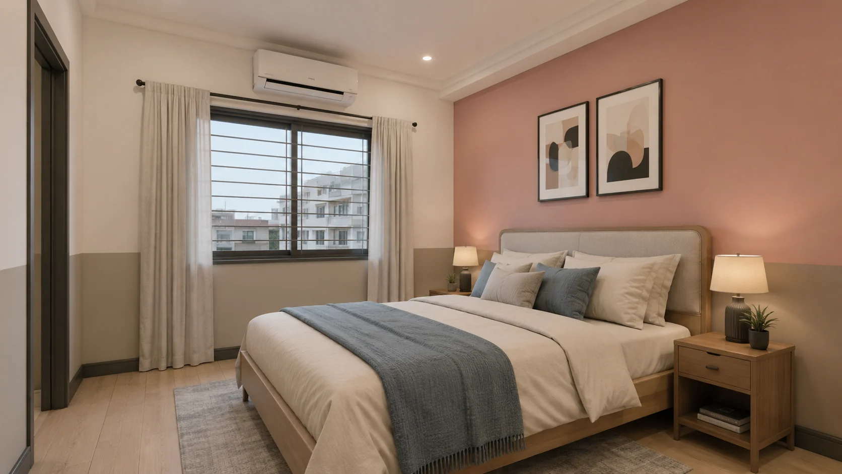 Nestive Urban Calm bedroom interior concept, not a specific available home